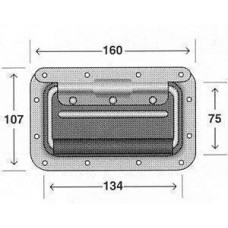 Inbouw fliphandle 10,7cm op 16cm
