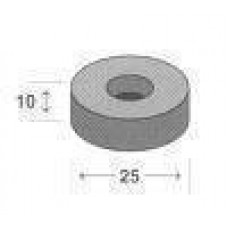 Rubberen voet 25*10mm hoog, stalen ring