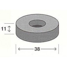 Rubberen voet 38*11mm hoog, stalen ring