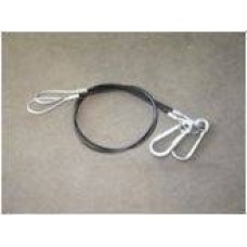 Safety Cable dia2->3mm, zwarte pvc, L=500mm