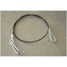 Safety Cable dia3->4mm, zwarte pvc, L=800mm