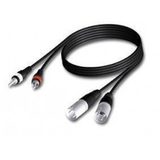 2 x XLR man - naar - 2 x RCA - Cinch man - 3m