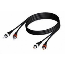 2xRCA-Cinch fem.-naar-2x RCA - Cinch man 3m