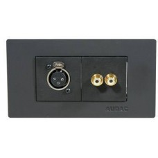Cover frame+steel mouting sub-frame 2unit black