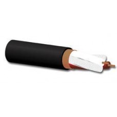 Microfoon kabel 2X0,25 zwart 6mm stage p/met