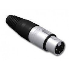 XLR connector 3-pole fem. kabel