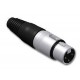 XLR connector 3-pole fem. kabel