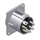 XLR connector 5-pole fem. paneel D series