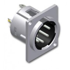 XLR connector 5-pole mal. paneel D series