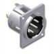 XLR connector 5-pole mal. paneel D series