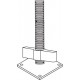 Adjustable stage leg base, prijs per stuk