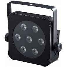 Platte LED projector met 7 x 3Watt Tricolor LEDs
