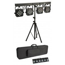 T-bar 4 tetes x 9 tri-leds 3 Watt RGB full color