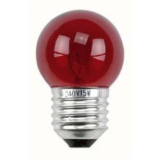STAND 15W 240V G45  RED CLEAR SHOWTEC E27