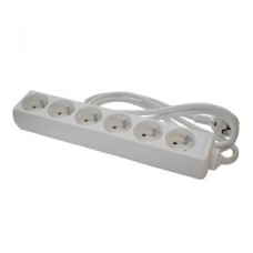 LOGON 6-WAY POWER STRIP: WHITE - 16A - 3680W MAX
