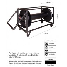 Metalen haspel met variabele afrol weerstand