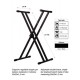 Dubbele buis X-stijl keyboardstatief