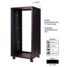 Verrijdbaar 19inch rack, diepte 50cm, 24HE