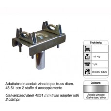 Stalen truss adapter met 2 truss klemmen