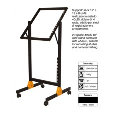 19inch rack standaard, 20HEop wielen