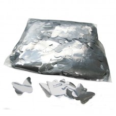 Metallic confetti butterflies Ø55mm Silver 1kg