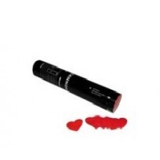 Handheld Hearts confetti cannon 28cm  red