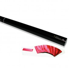 Handheld confetti cannon 80cm Red Metallic