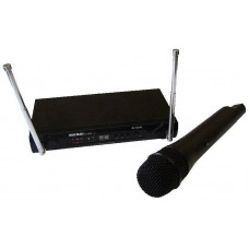 UHF div. wireless mic system with hand mic