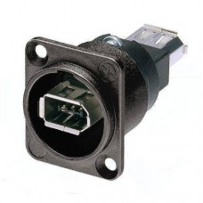 D-size Firewire 6 pin connector (both sides) BLACK