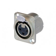 3p fem receptable solder c Nickel hous silver cont