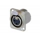 3p fem receptable solder c Nickel hous silver cont