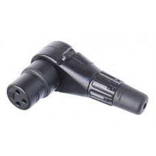 3 P Fem. compact right angle version, black metal
