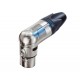 3P fem cable connector, nickel hous, silver contac