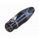 3 pole cable connector, female Black metal housing