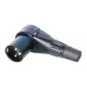 3 P Male compact right angle version black metal
