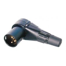 Right angle cable XLR male 3P BLACK