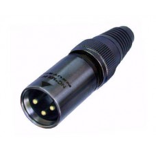 Heavy Duty cable XLR black shell, gold + contacts