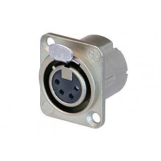 XLR Chassis female solder Cups 4P, silver contacts