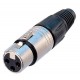 Prof. Cable XLR female 4P BLACK