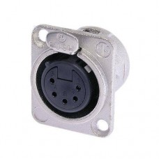XLR Chassis female solder Cups or IDC 4P black