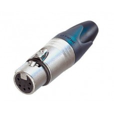 5P fem cable conn with Nickel housing&silver cont