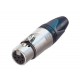 7p fem cable con, nickel housing & silver contacts