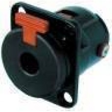 Locking 1-4 inch phone jack for stereo plugs BLACK