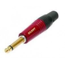 6,35mm-1:4 inch Silent plug male mono 2P