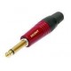 6,35mm-1:4 inch Silent plug male mono 2P