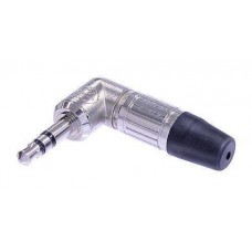 right-angled metal bodied 3.5 mm jack plug