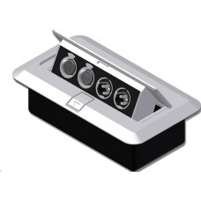 Floor connection box 2 x XLR female + 2x XLR male