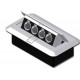 Floor connection box 4 XLR female
