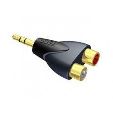 ADAPTER MINI JACK STEREO MALE - 2 X RCA FEMALE L/R