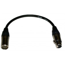 Adaptor cable dmx XLR3 female / XLR5 male neutrik